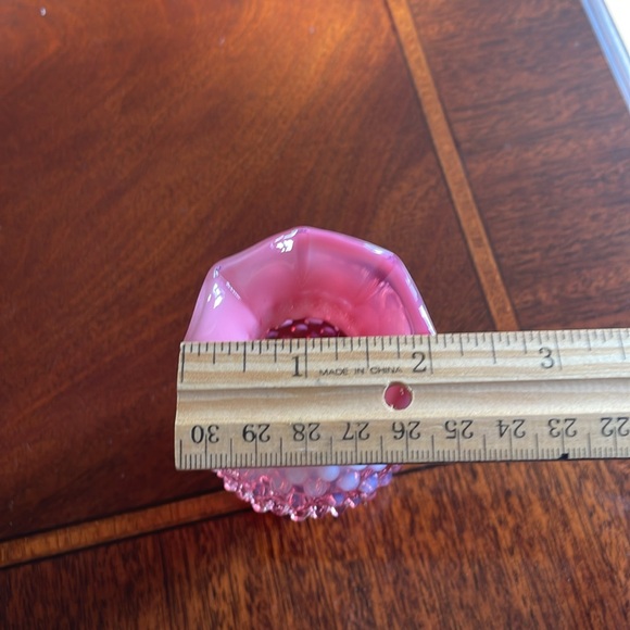 Fenton Cranberry Opalescent mini bud vase - Picture 5 of 7